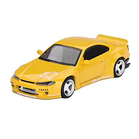 Mini GT 1/64 Nissan Silvia (S15) Rocket Bunny Bronze Yellow Koleksyionluk Metal Model Araba