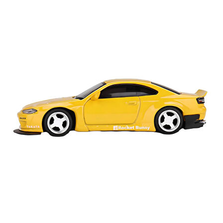 Mini GT 1/64 Nissan Silvia (S15) Rocket Bunny Bronze Yellow Koleksyionluk Metal Model Araba