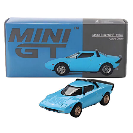 Mini GT 1/64 Lancia Stratos HF Stradale Azzuro Chiaro Koleksiyonluk Metal Model Araba