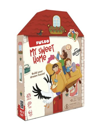 Puedo My Sweet Home Manyetik Ev Oyunu 3+ Eğitici Oyuncak Hayal Gücü Geliştirici Set - 100 Parça