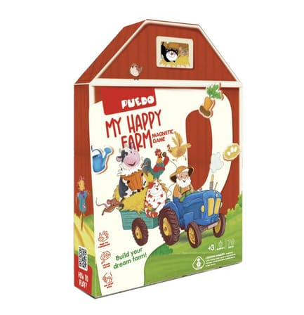 Puedo My Happy Farm Manyetik Oyun Seti 70 Parça Çiftlik Oyunu Eğitici 3+ Çocuk Oyuncağı