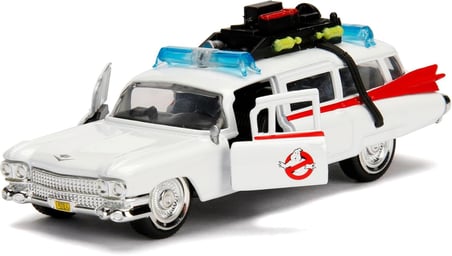 Ghostbusters ECTO-1 Jada 1:32 Die-Cast Metal Açılır Kapı Koleksiyon Hayalet Avcıları Arabası 13 cm