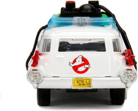 Ghostbusters ECTO-1 Jada 1:32 Die-Cast Metal Açılır Kapı Koleksiyon Hayalet Avcıları Arabası 13 cm