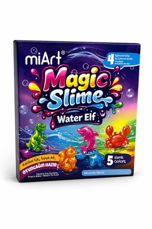 Magic Slime Water Elf Karışık Sihirli Slime Oyun Seti 5 Renk 4 Kalıp Çocuk Aktivite