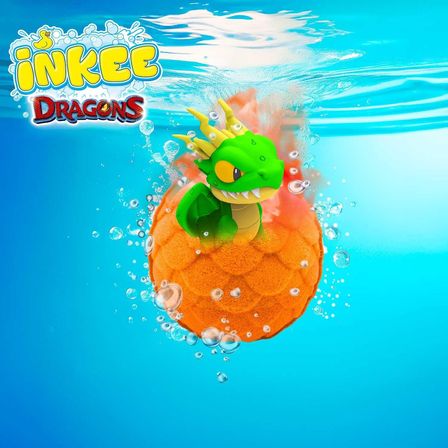 Ejderha Temalı INKEE Sürpriz Banyo Bombası Figürlü Dragons Oyuncağı 100 g 13x7,5x6 cm