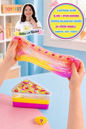 Jelly Cakes Lemonade Lush Squishy 3 Katmanlı Sıkmalık Sürpriz Yüzüklü Pasta Dilimli Duyusal Slime