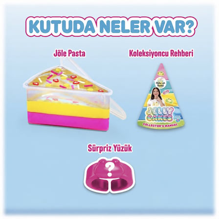 Jelly Cakes Lemonade Lush Squishy 3 Katmanlı Sıkmalık Sürpriz Yüzüklü Pasta Dilimli Duyusal Slime
