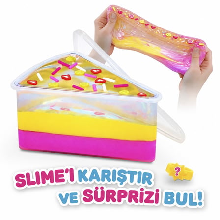 Jelly Cakes Lemonade Lush Squishy 3 Katmanlı Sıkmalık Sürpriz Yüzüklü Pasta Dilimli Duyusal Slime