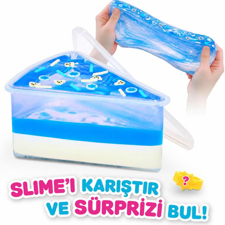 Jelly Cakes Iceberry Chill Squishy 3 Katmanlı Sıkmalık Sürpriz Yüzüklü Pasta Dilimli Duyusal Slime