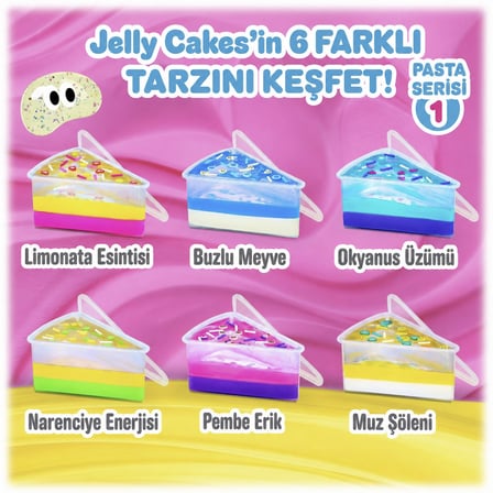 Jelly Cakes Iceberry Chill Squishy 3 Katmanlı Sıkmalık Sürpriz Yüzüklü Pasta Dilimli Duyusal Slime