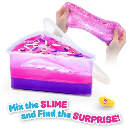 Jelly Cakes Pinky Plum Squishy 3 Katmanlı Sıkmalık Sürpriz Yüzüklü Pasta Dilimli Duyusal Slime