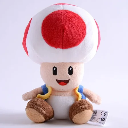 Super Mario Toad Peluş Oyuncak 20 CM Orijinal Görünümlü Yumuşak Koleksiyon Figür Bebek