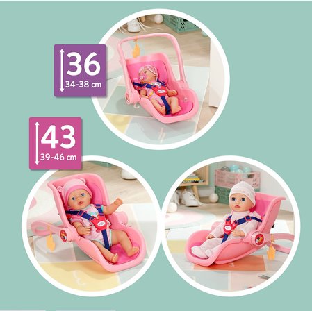 Baby Born Ana Kucağı Taşıma Koltuğu Sallanır Saplı 36-43 cm Oyuncak Bebek için BEBEK DAHİL DEĞİLDİR