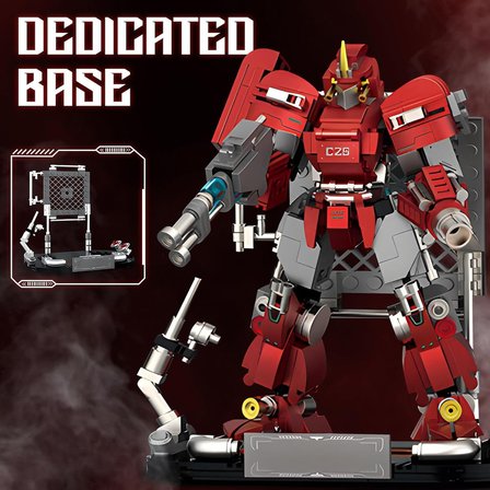 Transformers Benzeri Kırmızı Maket Robot Seti 453 Parça Hareketli Eklemli Standlı Oyuncak Seti
