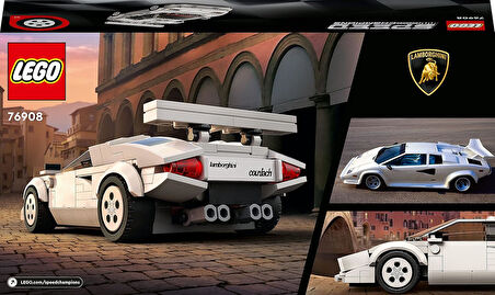 Lego Speed Champions Lamborghini Countach 76908-8 Yaş Ve Üzeri Çocuklar Için Süper Spor Araba Modeli