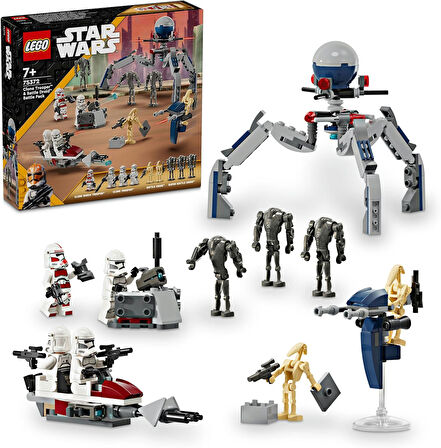 Lego Star Wars Klon Trooper Ve Savaş Droidi Savaş Paketi Seti 75372-7 Yaş Ve Üzeri Star Wars Sevenle