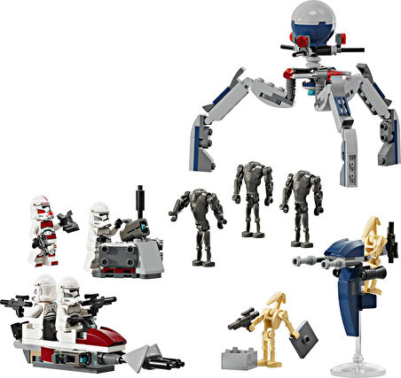 Lego Star Wars Klon Trooper Ve Savaş Droidi Savaş Paketi Seti 75372-7 Yaş Ve Üzeri Star Wars Sevenle