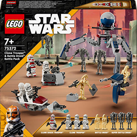 Lego Star Wars Klon Trooper Ve Savaş Droidi Savaş Paketi Seti 75372-7 Yaş Ve Üzeri Star Wars Sevenle