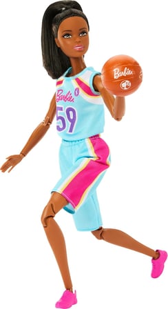 Barbie Kariyer Moda Bebek Ve Aksesuarları, Taşımak İçin Yapılan Esmer Basketbol Oyuncusu Toplu, Çıka