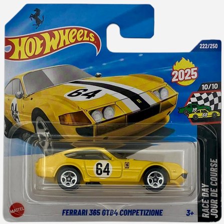 Hot Wheels - Ferrari 365 Gtb4 Competizione (1/64) Yellow - 2025
