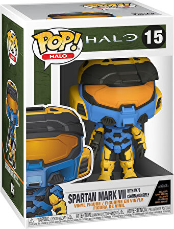 Funko Pop! Halo: Spartan Mark Vii W / Vk78 Commando Riffle - Yellow / Blue
