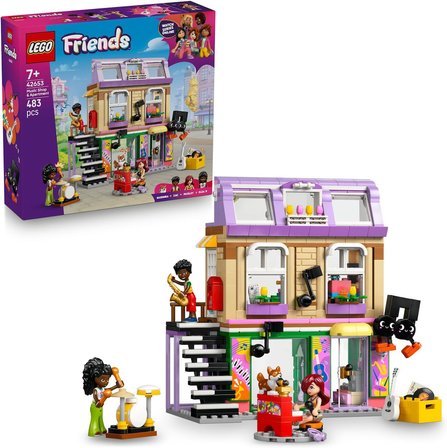Lego Friends Müzik Mağazası Ve Daire 42653-7 Yaş Ve Üzeri Çocuklar Için 3 Mini Bebek İçeren Yaratıcı