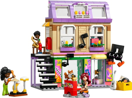 Lego Friends Müzik Mağazası Ve Daire 42653-7 Yaş Ve Üzeri Çocuklar Için 3 Mini Bebek İçeren Yaratıcı