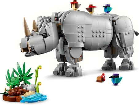 Lego Creator 3'Ü 1 Arada Muhteşem Gergedan Ile Kuşlar 31171 – 9 Yaş Ve Üzeri Çocuklar Için Gergedan,