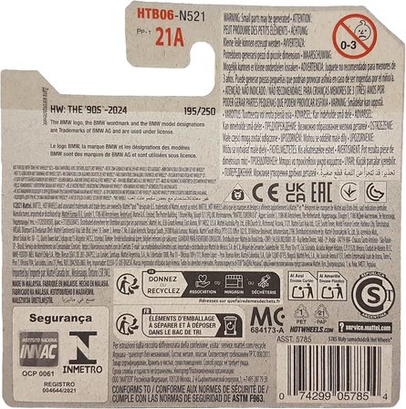 Hot Wheels - ´92 Bmw M3 - Hw: The ´90S 4/10 - Htb06 - Short Card - Sarı - Mattel 2024 - 1:64
