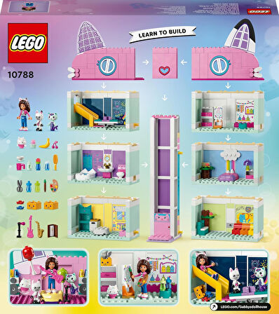 Lego® Gabby’S Dollhouse 10788-4 Yaş Ve Üzeri Çocuklar Için Orijinal Detaylarla Dolu 8 Odalı Bir Ev İ