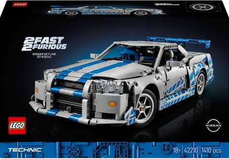 Lego Technic Daha Hızlı Daha Öfkeli Nissan Skyline Gt-R (R34) Araba 42210 - Yetişkinler Için Dekorat