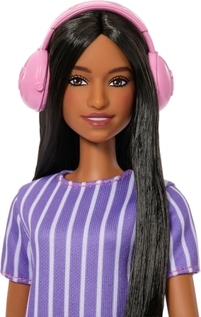Barbie Büyüleyici Parti Bebekleri Fashionistas Mor Çizgili Elbise Otizm Jjn58