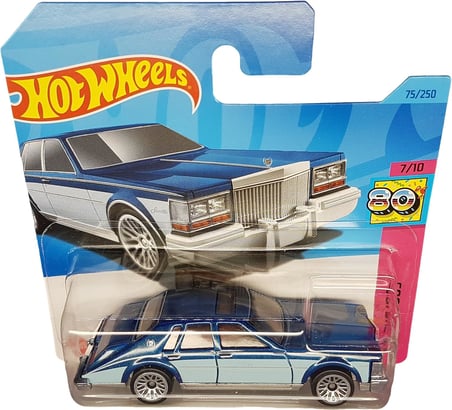 Hot Wheels - ´82 Cadillac Seville - Hw The ´80S 7/10 - Hkj64 - Short Card - Gm - Koyu Mavi Metalik -