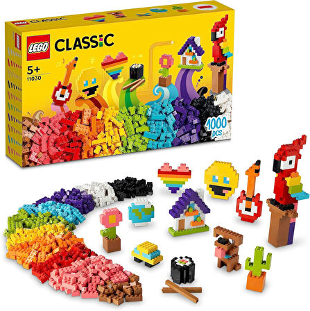 Lego® Classic Bir Sürü Yapım Parçası 11030-5 Yaş Ve Üzeri Çocuklar Için Çiçek, Model Ve Emojiler Gib