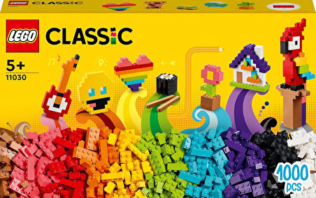 Lego® Classic Bir Sürü Yapım Parçası 11030-5 Yaş Ve Üzeri Çocuklar Için Çiçek, Model Ve Emojiler Gib
