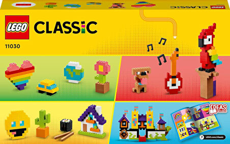 Lego® Classic Bir Sürü Yapım Parçası 11030-5 Yaş Ve Üzeri Çocuklar Için Çiçek, Model Ve Emojiler Gib