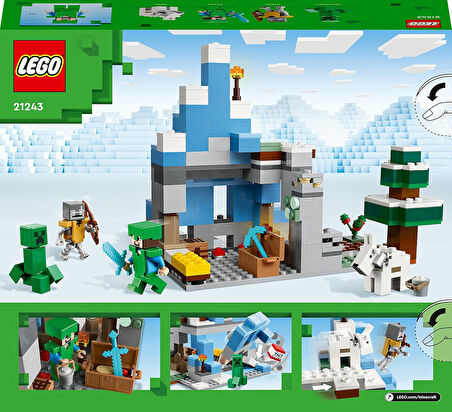 Lego® Minecraft® Donmuş Tepeler 21243-8 Yaş Ve Üzeri Çocuklar Için Oyunun Buzlu Biyomunu İçeren Oyun