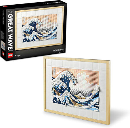 Lego Icons Art Hokusai Büyük Dalga 31208 Sanatseverler Ve Yetişkinler Için Japon Tablo Yapım Seti (1