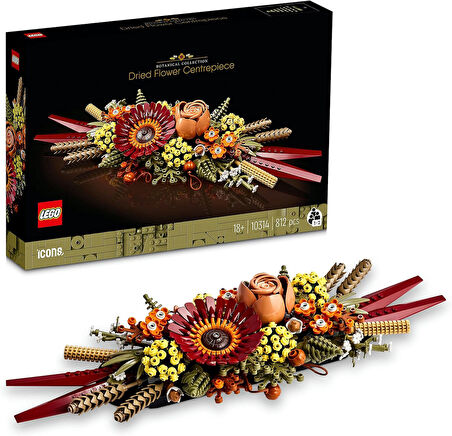 Lego Icons Kuru Çiçek Aranjmanı 10314 Yapım Seti - Yetişkinler İçin Dekoratif Ve Koleksiyonluk Kuru 