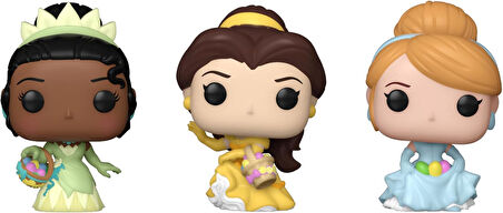Funko Cep Pop!: Disney - Paskalya Tiana, Belle Ve Külkedisi 3'Lü Paket