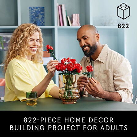 Lego Icons Gül Buketi 10328 - Yetişkinler Için Dekoratif, Koleksiyonluk Ve Sergilenebilir Yaratıcı Ç