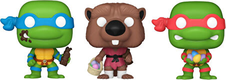 Funko Pocket Pop!: Teenage Mutant Ninja Turtles - Paskalya Kıymık, Leonardo Ve Raphael 3'Lü Paket