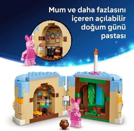 Lego Disney Piglet’In Doğum Günü Eğlencesi 43305-9 Yaş Ve Üzeri Çocuklar Için Mumlu Doğum Günü Pasta