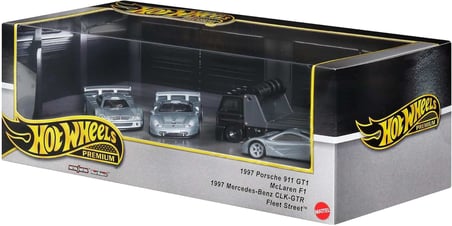 Hot Wheels Premium Collector Sergilenmeye Uygun Setler, 3 Adet 1:64 Ölçekli Araba Ve 1 Adet 1:64 Ölç