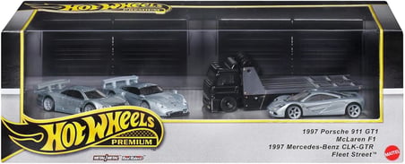 Hot Wheels Premium Collector Sergilenmeye Uygun Setler, 3 Adet 1:64 Ölçekli Araba Ve 1 Adet 1:64 Ölç