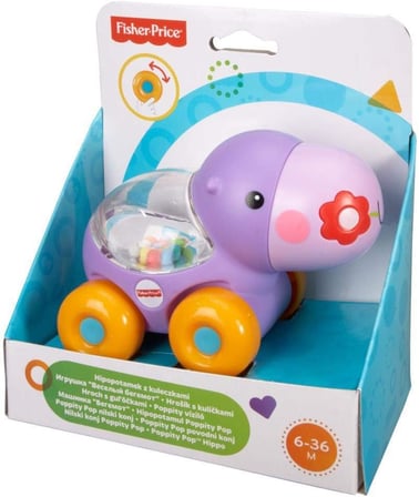 Fisher Price Poppity Araçlar, Emeklemeye Teşvik Edici Zıplayan Renkli Toplar, Eğlenceli Sesler, Mor 