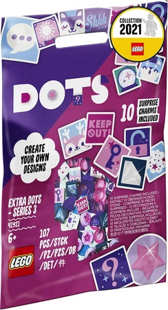 Lego Dots Ekstra Tamamlayıcı Parça Seti Seri-3 41921 Eğlenceli Yaratıcı Oyunlar İçin Kendin Yap Deko