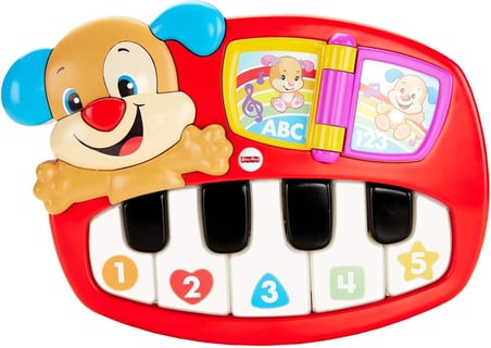 Fisher Price Eğlen & Öğren Eğitici Köpekçiğin Piyanosu (Türkçe), 5 Işıklı Piyano Tuşu, 30'Un Üzerind