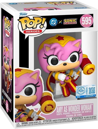 Funko Pop! Heroes: Jla & Sonic - Amy Rose As Wonder Woman - Sonic + Dc Comics - Koleksiyon Vinil Fig