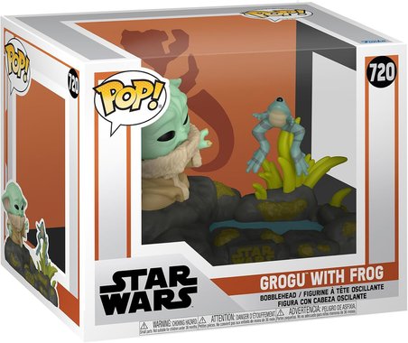 Funko Pop! Deluxe: Star Wars The Mandalorian - Din Grogu (The Child, Baby Yoda) Kurbağa Ile - Özel S